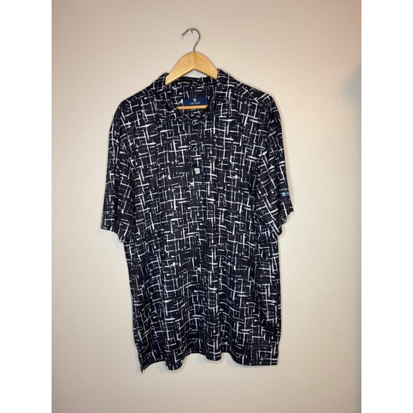 Tom Baine Other - Tom Baine Golf Polo Black Abstract Print Performance 2XL‎